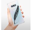 Odolné silikonové pouzdro iSaprio - Writing By Feather - black - Samsung Galaxy S10e