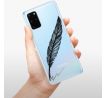 Odolné silikonové pouzdro iSaprio - Writing By Feather - black - Samsung Galaxy S20+