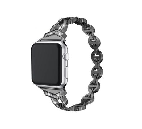 Case4mobile Řemínek Crystal pro Apple Watch 38/40/41mm - černý