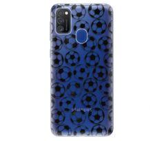 Odolné silikonové pouzdro iSaprio - Football pattern - black - Samsung Galaxy M21
