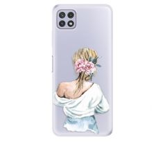 Odolné silikonové pouzdro iSaprio - Girl with flowers - Samsung Galaxy A22 5G