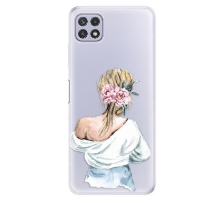 Odolné silikonové pouzdro iSaprio - Girl with flowers - Samsung Galaxy A22 5G