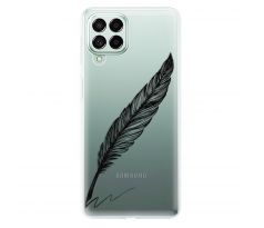 Odolné silikonové pouzdro iSaprio - Writing By Feather - black - Samsung Galaxy M53 5G