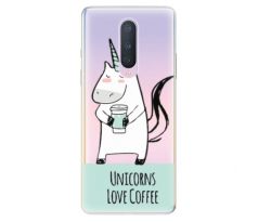Odolné silikonové pouzdro iSaprio - Unicorns Love Coffee - OnePlus 8