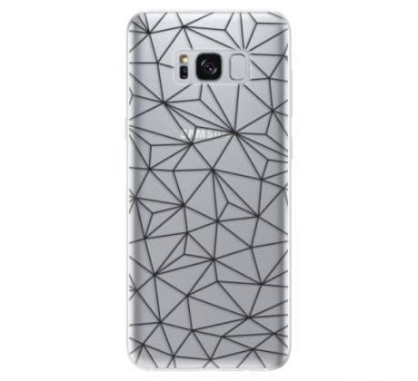 Odolné silikonové pouzdro iSaprio - Abstract Triangles 03 - black - Samsung Galaxy S8