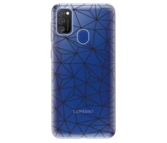 Odolné silikonové pouzdro iSaprio - Abstract Triangles 03 - black - Samsung Galaxy M21