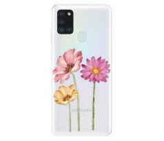 Odolné silikonové pouzdro iSaprio - Three Flowers - Samsung Galaxy A21s