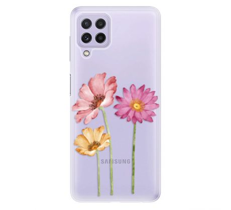 Odolné silikonové pouzdro iSaprio - Three Flowers - Samsung Galaxy A22