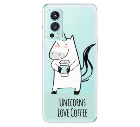 Odolné silikonové pouzdro iSaprio - Unicorns Love Coffee - OnePlus Nord 2 5G