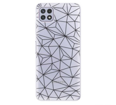 Odolné silikonové pouzdro iSaprio - Abstract Triangles 03 - black - Samsung Galaxy A22 5G