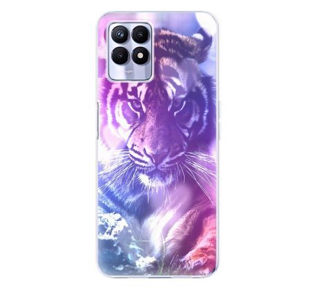 Odolné silikonové pouzdro iSaprio - Purple Tiger - Realme 8i