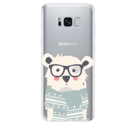 Odolné silikonové pouzdro iSaprio - Bear with Scarf - Samsung Galaxy S8