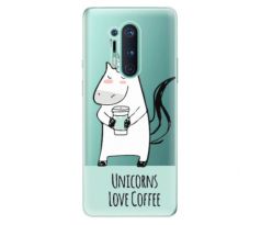 Odolné silikonové pouzdro iSaprio - Unicorns Love Coffee - OnePlus 8 Pro