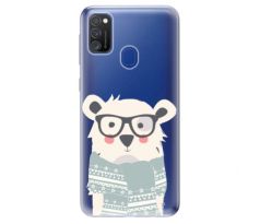 Odolné silikonové pouzdro iSaprio - Bear with Scarf - Samsung Galaxy M21