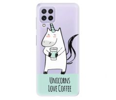 Odolné silikonové pouzdro iSaprio - Unicorns Love Coffee - Samsung Galaxy A22