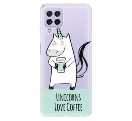 Odolné silikonové pouzdro iSaprio - Unicorns Love Coffee - Samsung Galaxy A22