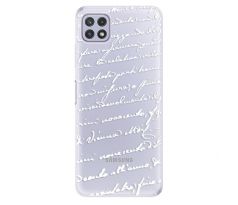 Odolné silikonové pouzdro iSaprio - Handwriting 01 - white - Samsung Galaxy A22 5G