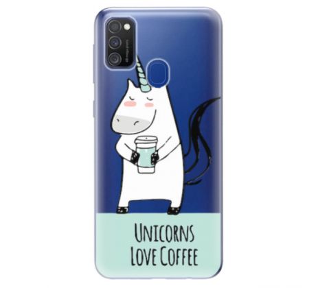 Odolné silikonové pouzdro iSaprio - Unicorns Love Coffee - Samsung Galaxy M21