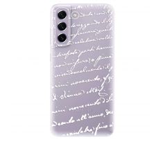 Odolné silikonové pouzdro iSaprio - Handwriting 01 - white - Samsung Galaxy S21 FE 5G