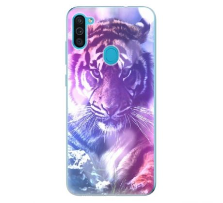 Odolné silikonové pouzdro iSaprio - Purple Tiger - Samsung Galaxy M11