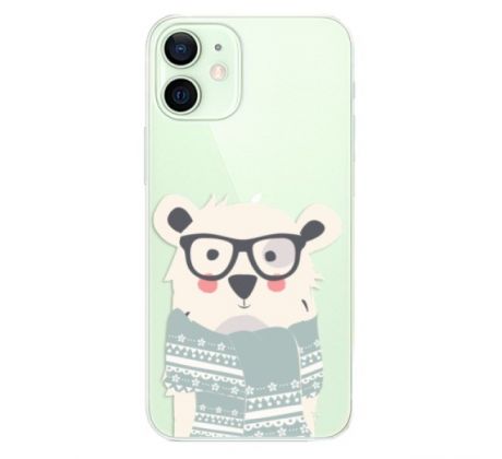 Odolné silikonové pouzdro iSaprio - Bear with Scarf - iPhone 12 mini
