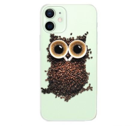 Odolné silikonové pouzdro iSaprio - Owl And Coffee - iPhone 12 mini