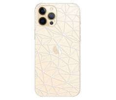 Odolné silikonové pouzdro iSaprio - Abstract Triangles 03 - white - iPhone 12 Pro