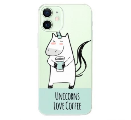 Odolné silikonové pouzdro iSaprio - Unicorns Love Coffee - iPhone 12 mini