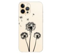 Odolné silikonové pouzdro iSaprio - Three Dandelions - black - iPhone 12 Pro