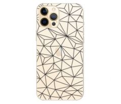Odolné silikonové pouzdro iSaprio - Abstract Triangles 03 - black - iPhone 12 Pro
