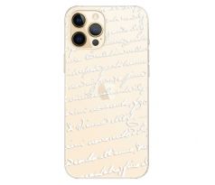 Odolné silikonové pouzdro iSaprio - Handwriting 01 - white - iPhone 12 Pro