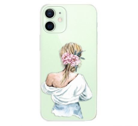 Odolné silikonové pouzdro iSaprio - Girl with flowers - iPhone 12 mini