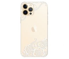 Odolné silikonové pouzdro iSaprio - White Lace 02 - iPhone 12 Pro