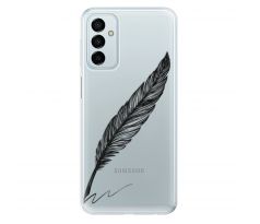 Odolné silikonové pouzdro iSaprio - Writing By Feather - black - Samsung Galaxy M23 5G