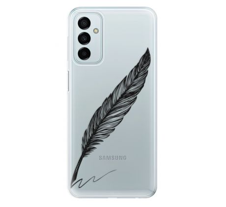 Odolné silikonové pouzdro iSaprio - Writing By Feather - black - Samsung Galaxy M23 5G