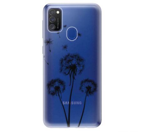 Odolné silikonové pouzdro iSaprio - Three Dandelions - black - Samsung Galaxy M21