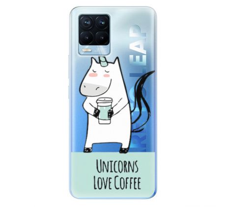 Odolné silikonové pouzdro iSaprio - Unicorns Love Coffee - Realme 8 / 8 Pro