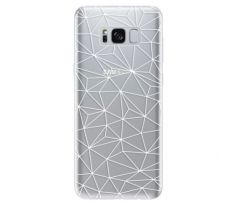 Odolné silikonové pouzdro iSaprio - Abstract Triangles 03 - white - Samsung Galaxy S8