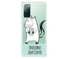 Odolné silikonové pouzdro iSaprio - Unicorns Love Coffee - Samsung Galaxy S20 FE