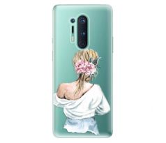 Odolné silikonové pouzdro iSaprio - Girl with flowers - OnePlus 8 Pro