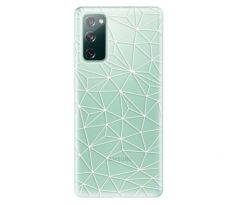 Odolné silikonové pouzdro iSaprio - Abstract Triangles 03 - white - Samsung Galaxy S20 FE