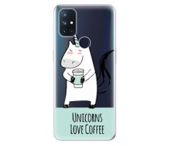 Odolné silikonové pouzdro iSaprio - Unicorns Love Coffee - OnePlus Nord N10 5G