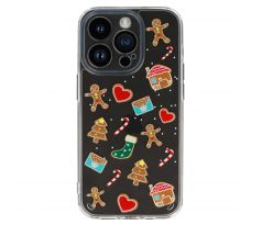 Tel Protect Christmas průhledné pouzdro pro iPhone 14 - vzor 2 Sweet cookies
