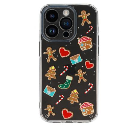 Tel Protect Christmas průhledné pouzdro pro iPhone 13 - vzor 2 Sweet cookies